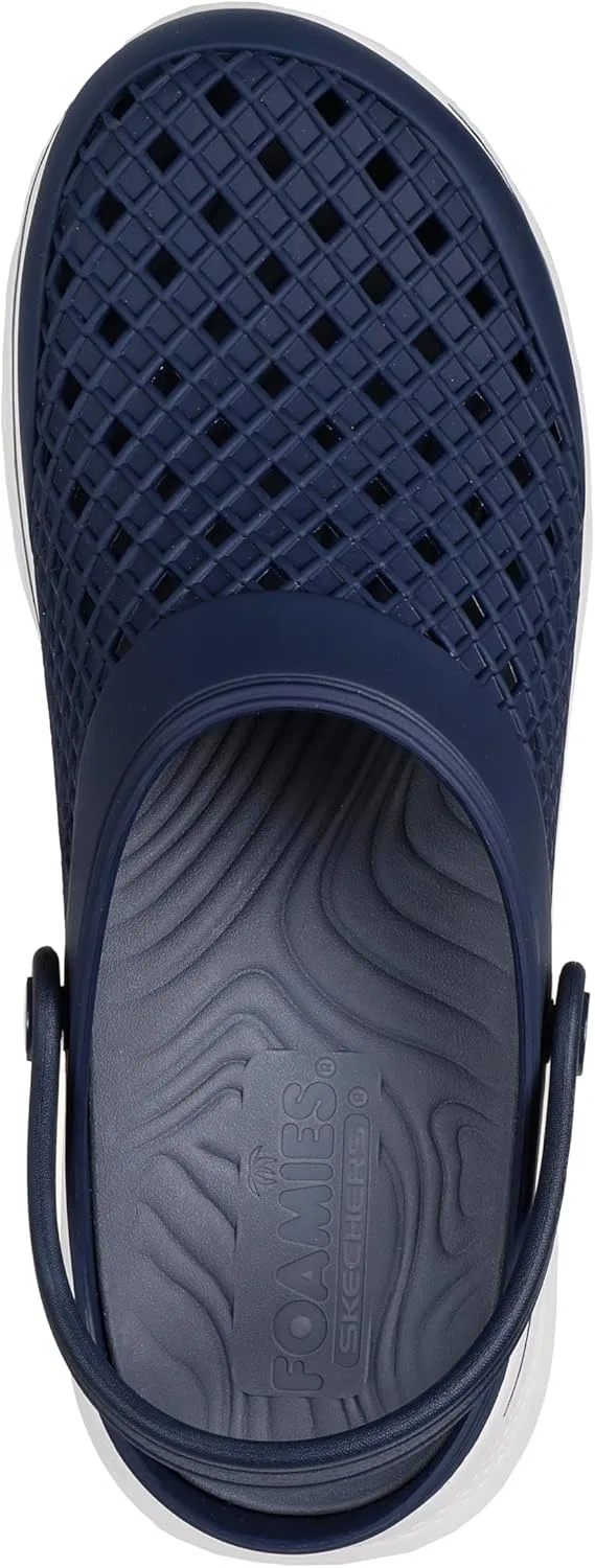 Деревянные туфли Skechers Foamies Go Walk 7-Ambition для мужчин, Navy And White — фото 3
