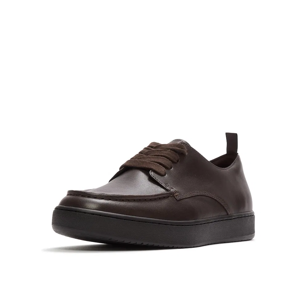 Мужские дерби Fitflop CraftQ Leather Moc, шоколадно-коричневые — фото 4