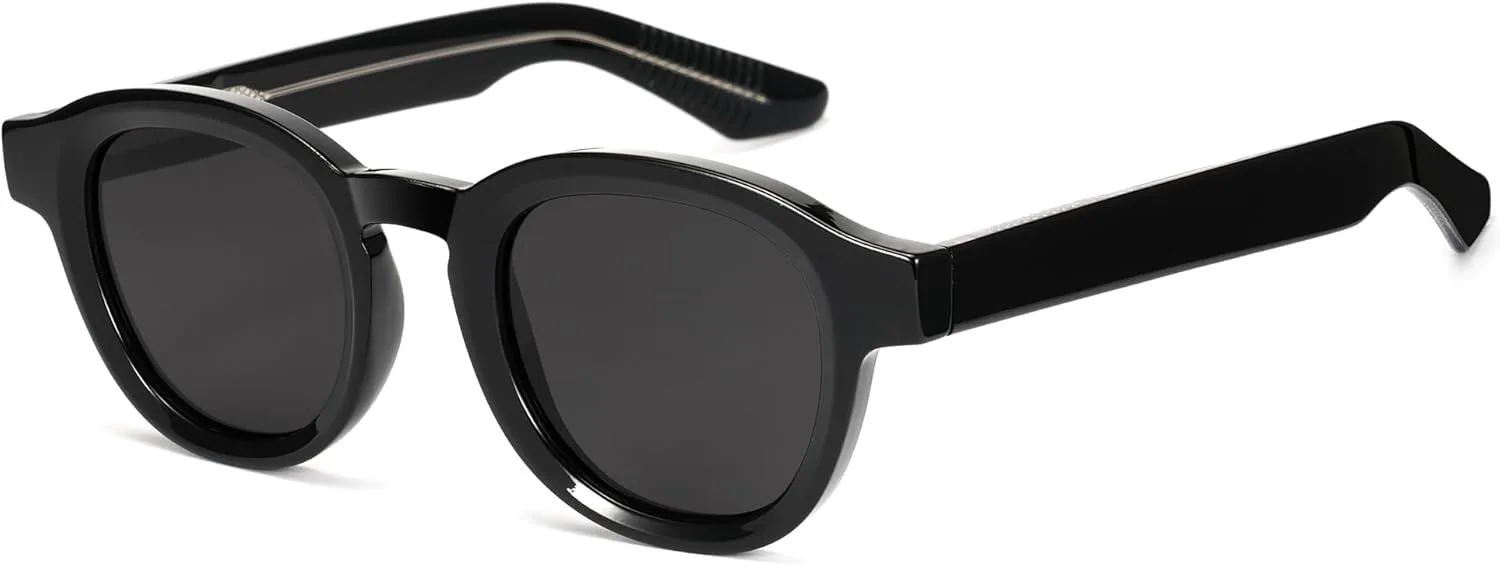 

Солнцезащитные очки Cyxus для женщин и мужчин, поляризованные, ретро, ​​круглые, винтажные, классический стиль, защита UV400, артикул P1553B01, Frame:black+lens:black