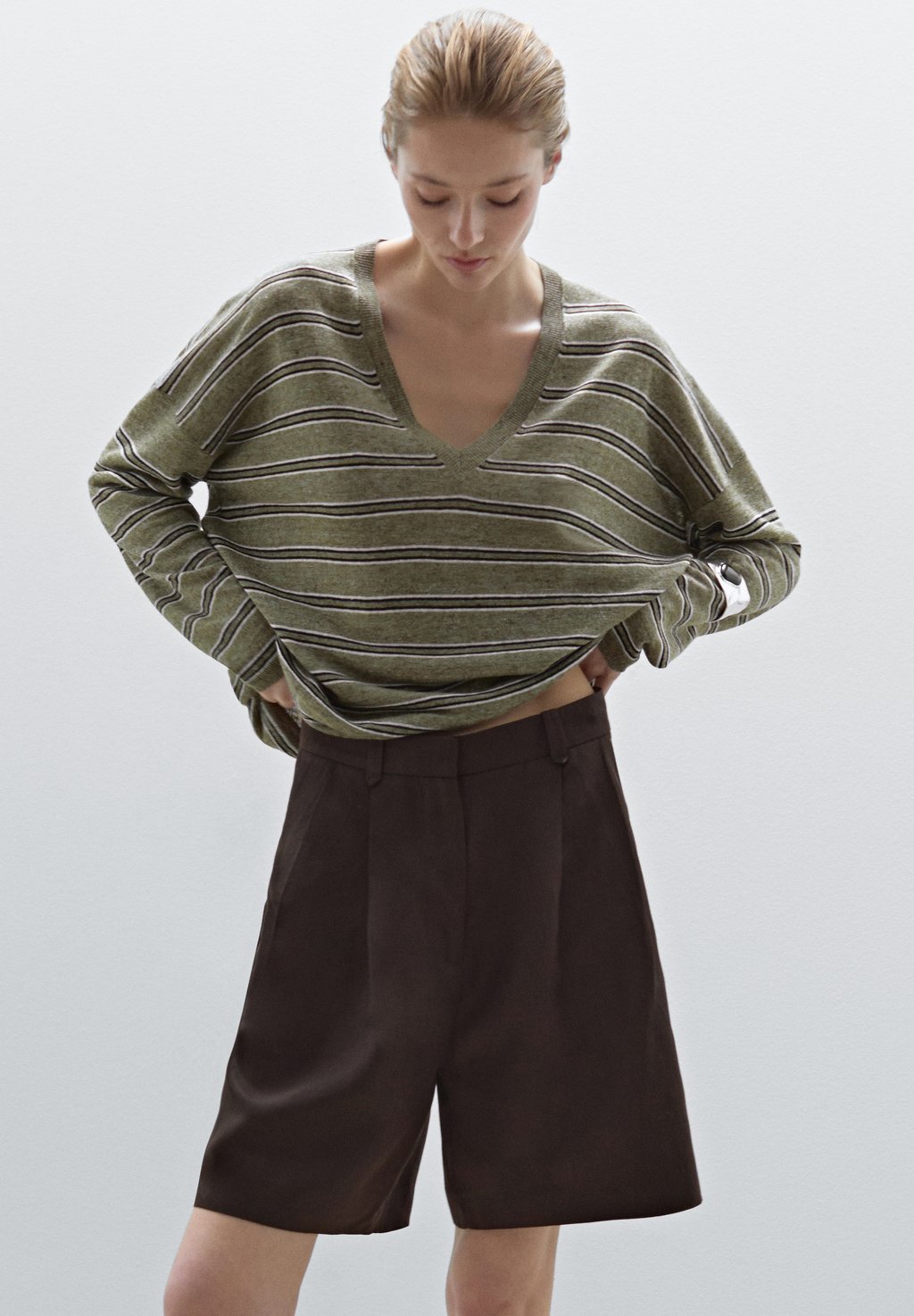 

Шорты BERMUDA Massimo Dutti, темно-коричневый