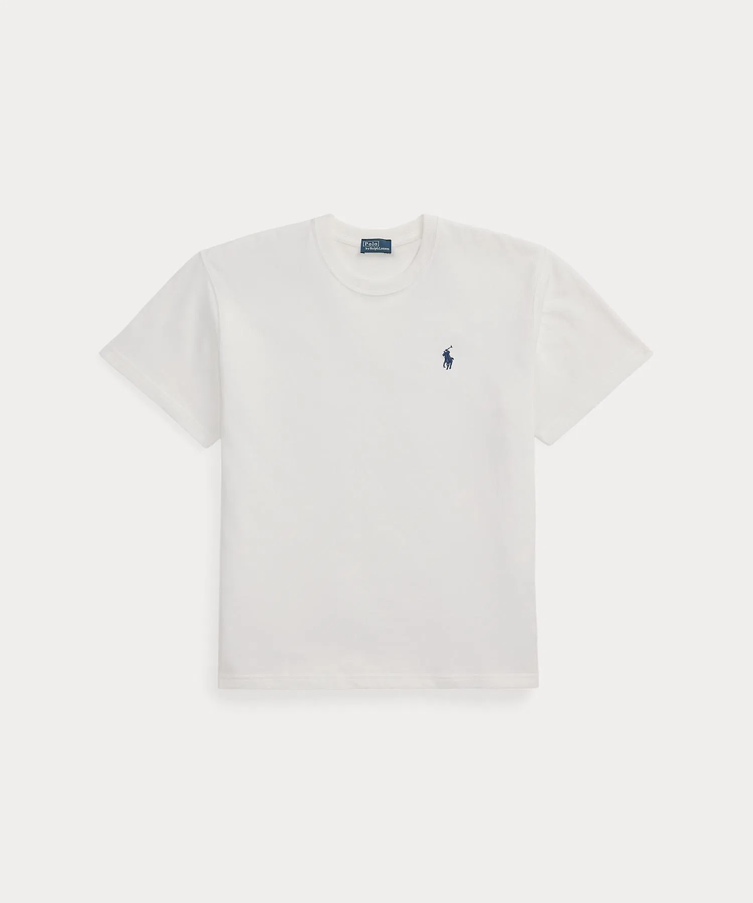 Женская футболка POLO RALPH LAUREN из хлопка с круглым вырезом белая — фото 2