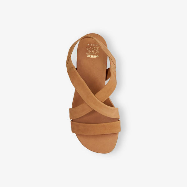 Сандалии Dune Landies comfort-strap на плоской подошве из кожи, коричневый — фото 2