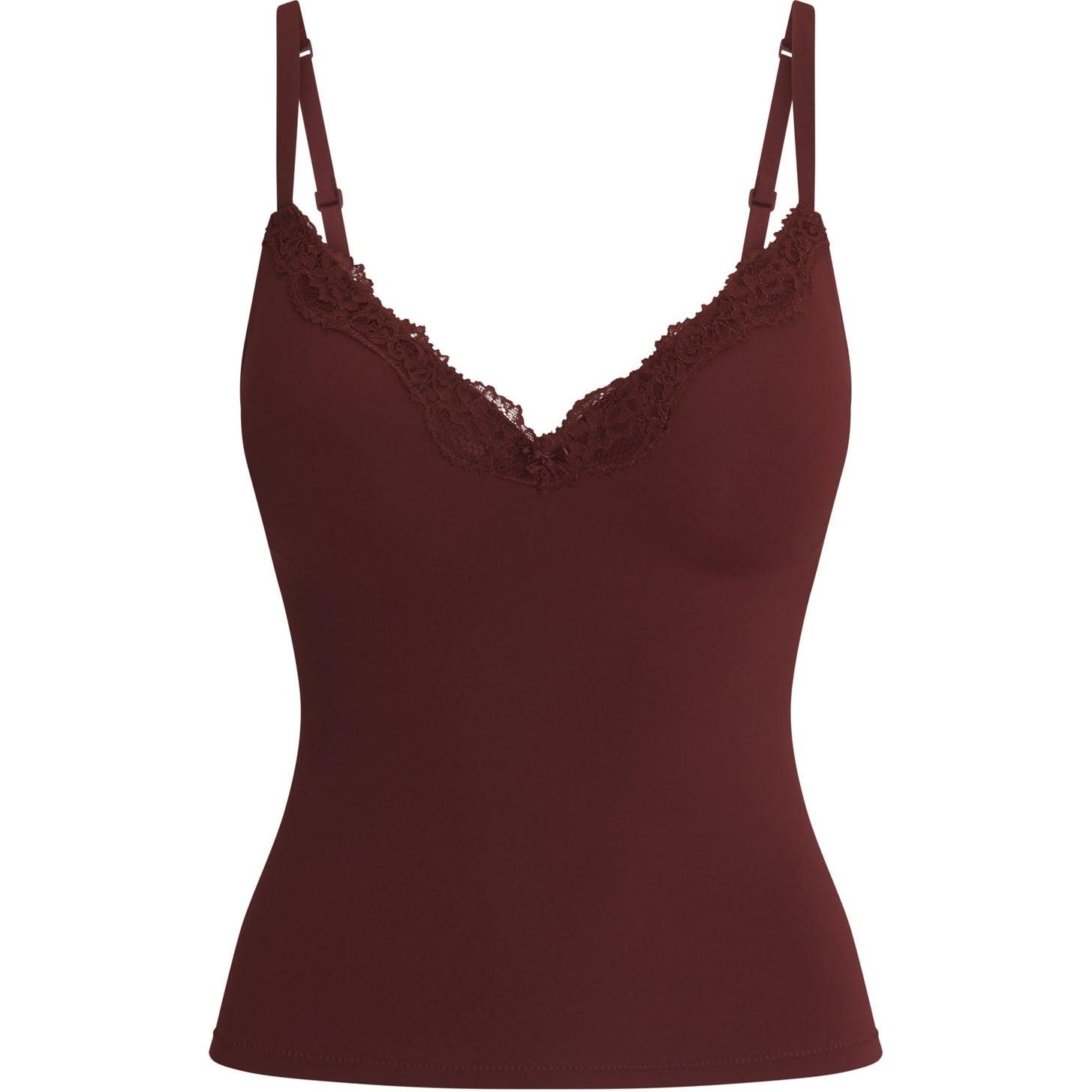

Камзол FW24 FITS EVERYBODY LACE PUSH UP CAMI для женщин OXBLOOD Skims, Oxblood/Ox Blood