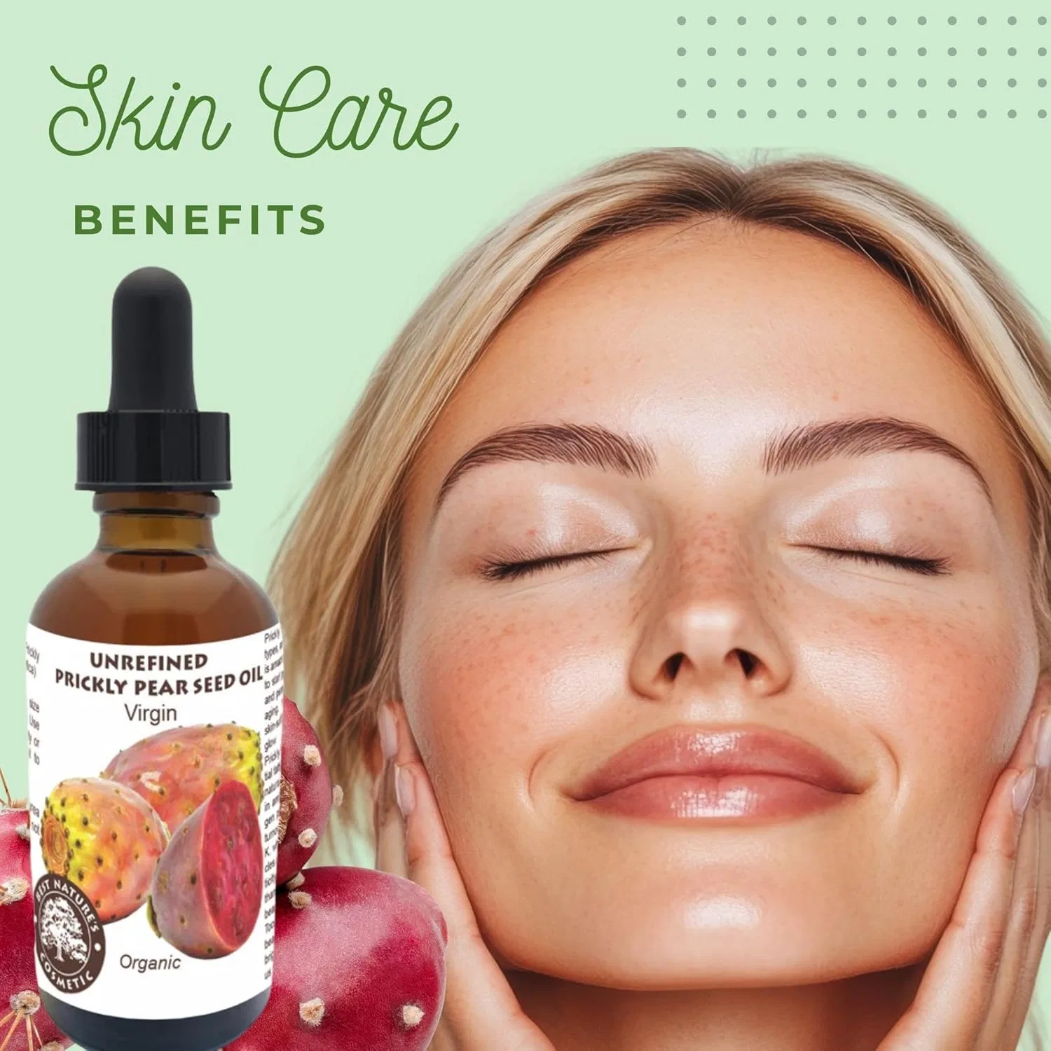 Масло для лица Best Nature'S Cosmetics — Органическое масло семян опунции PRICKLY PEAR, холодного отжима, % чистое — фото 4