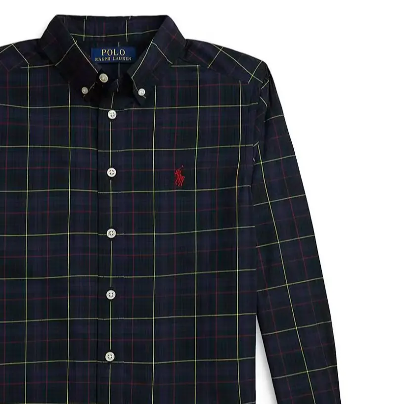 Детская клетчатая рубашка для осени и весны Polo Ralph Lauren, мультиколор — фото 4
