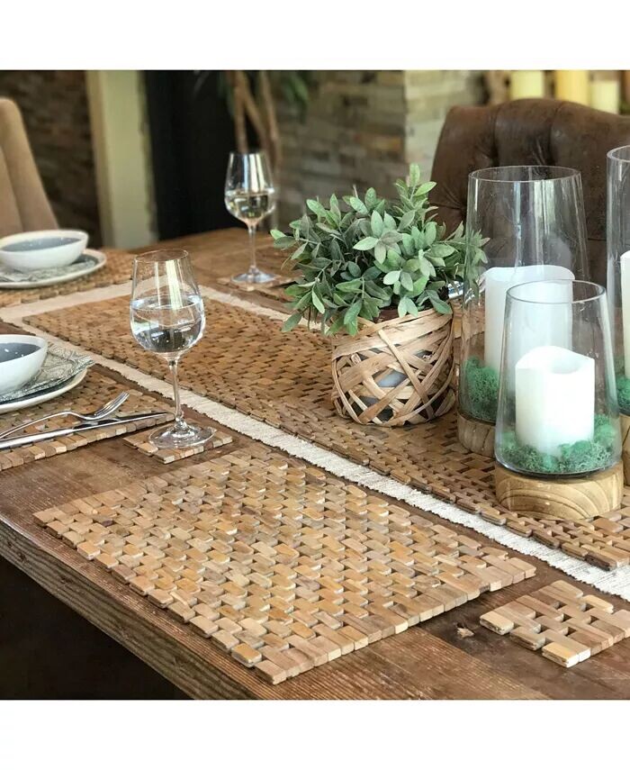 

Тиковые салфетки, набор из 2 шт Hip-o Modern Living, бежевый