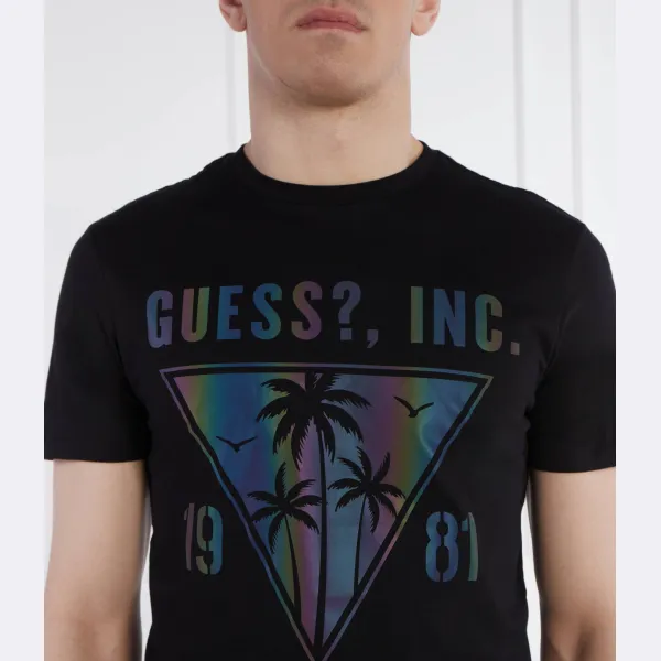 Облегающая футболка Guess, черный — фото 4