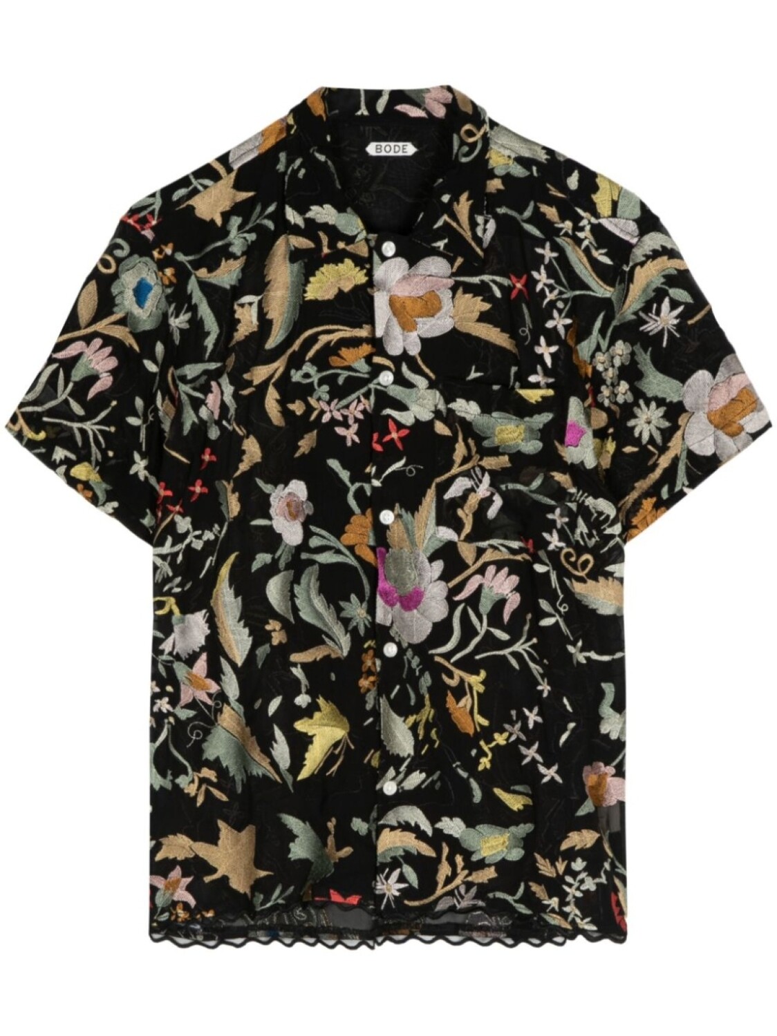 

BODE рубашка Heirloom с цветочным принтом, черный