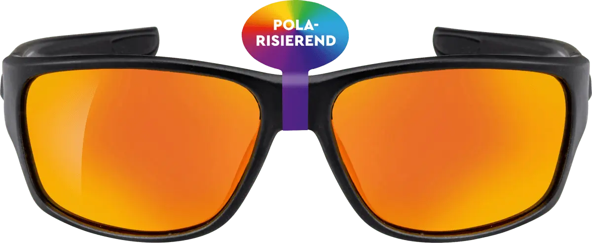 

Спортивные солнцезащитные очки черные с оранжевыми линзами 1 штука SUNDANCE