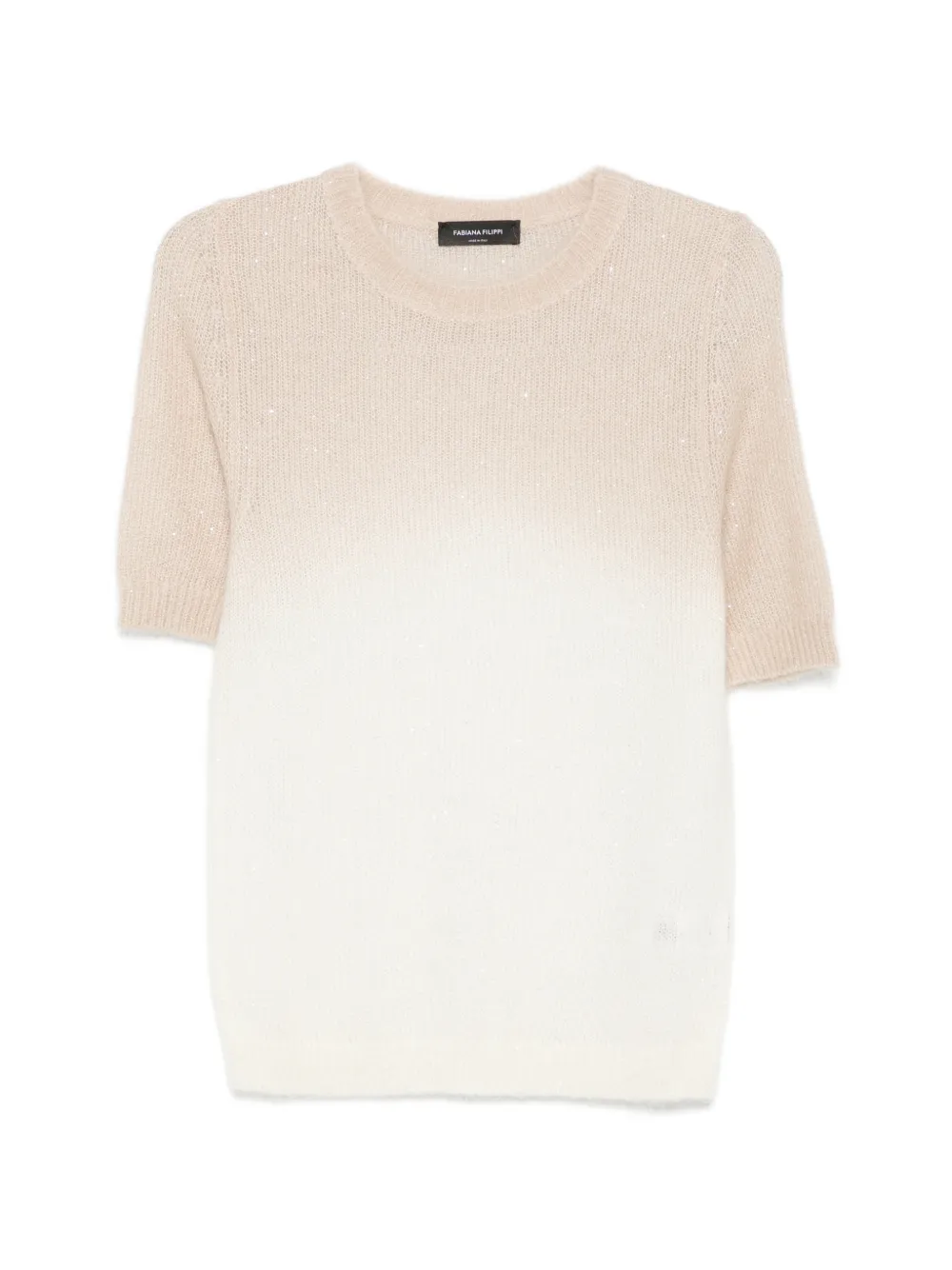 

Топ с короткими рукавами Fabiana Filippi, бежевый