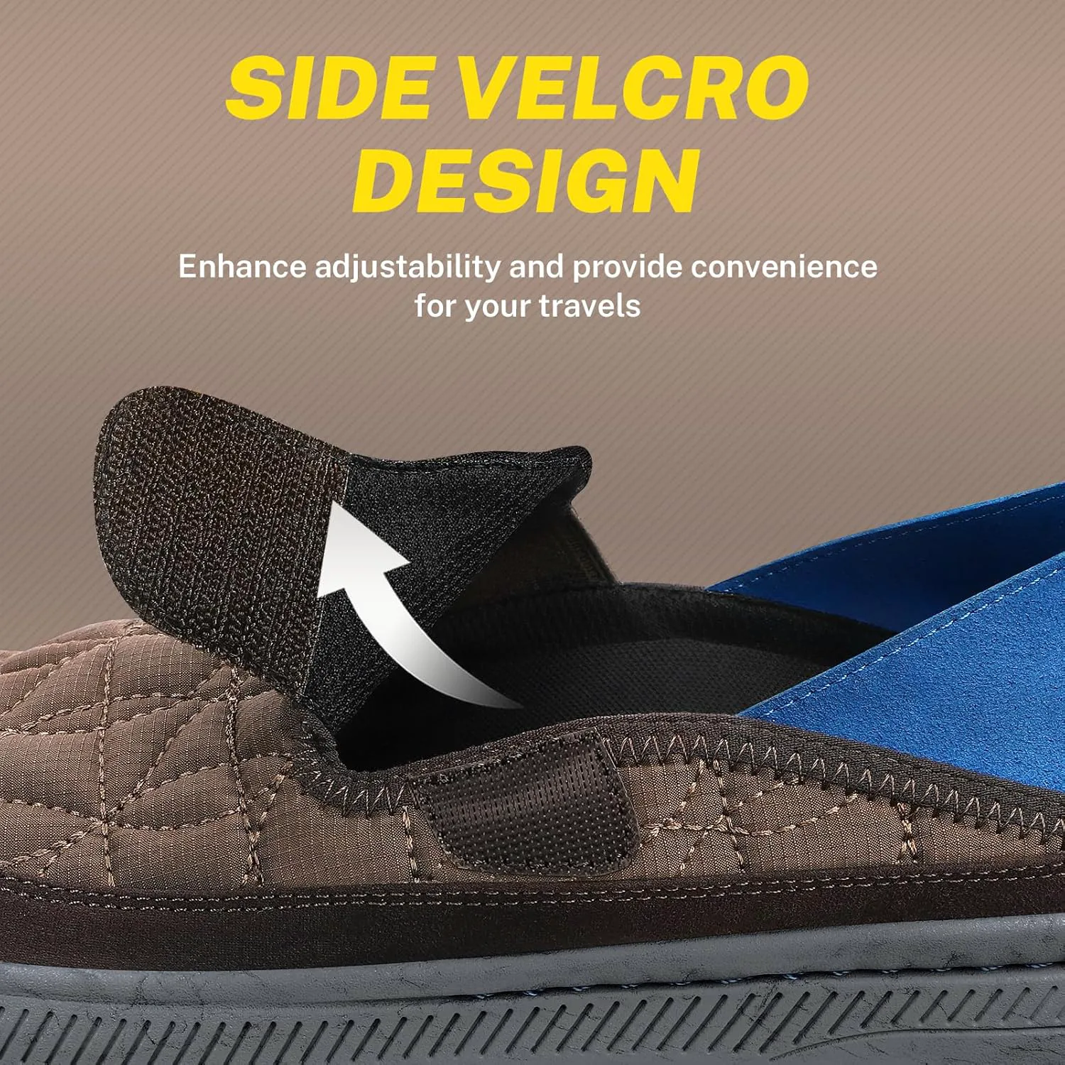 

Мужские тапочки при подошвенном фасците, повседневные мужские слипоны с поддержкой свода стопы, ортопедические домашние тапочки для мужчин, комнатные и уличные сабо для облегчения боли WALK·HERO COMFORT AND SUPPORT, коричневый