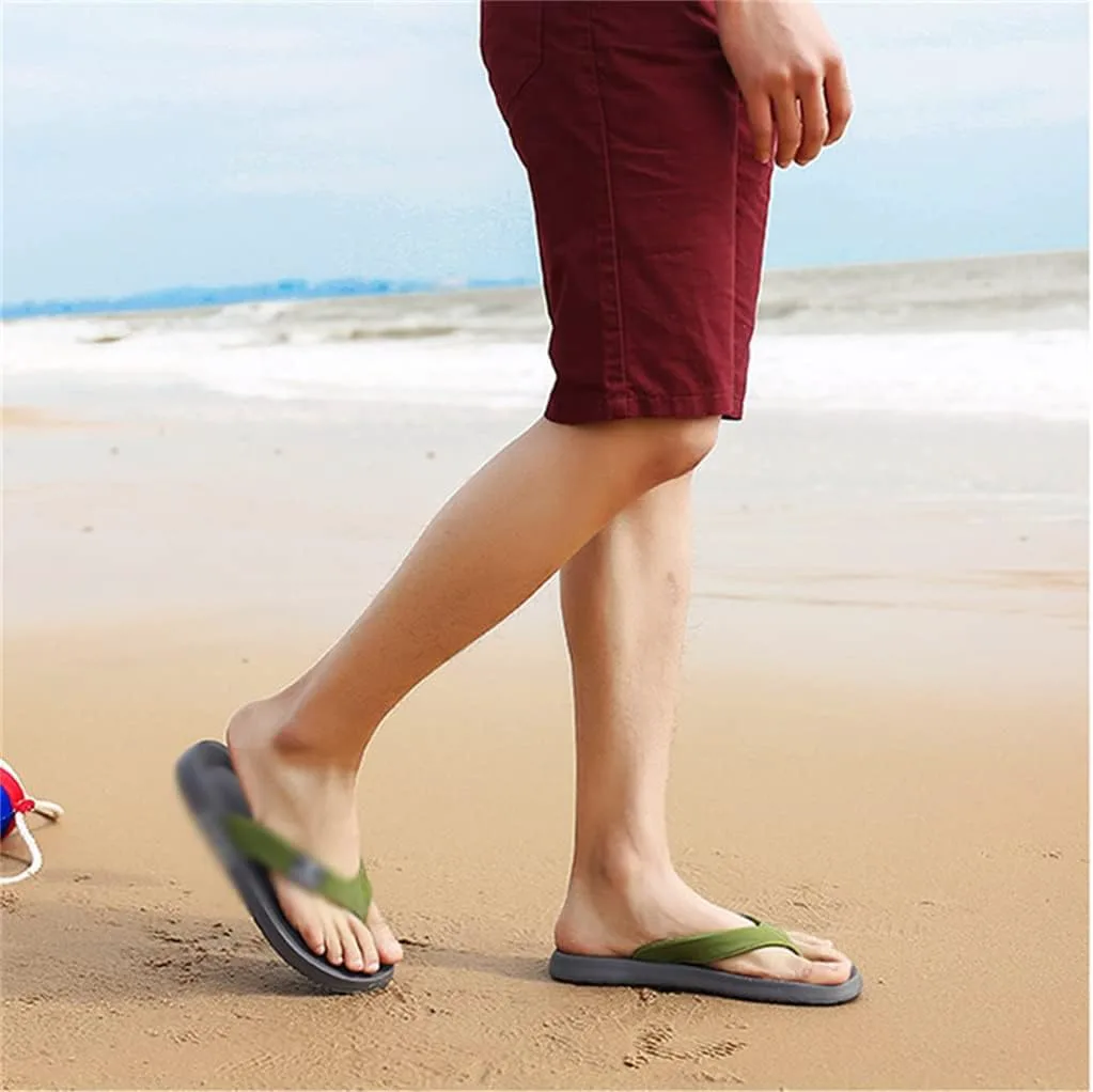 Men's Flip Flops Summer Non-Slip Outdoor Сандалии Flip Flops Leisure Rubber Beach Shoes (Color : C Size : 39) THTYJHMJQEWQDSGNH — фото 4