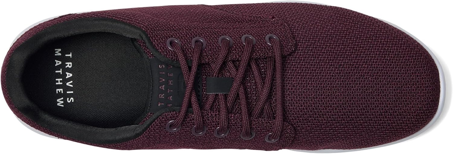 Кроссовки TravisMathew Mens The Daily 2.0 Knit, Heather Winetasting — фото 2