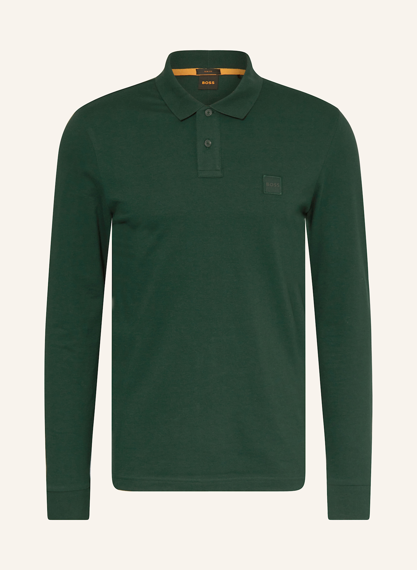 

Рубашка поло из пике Passerby Slim Fit Boss, зеленый