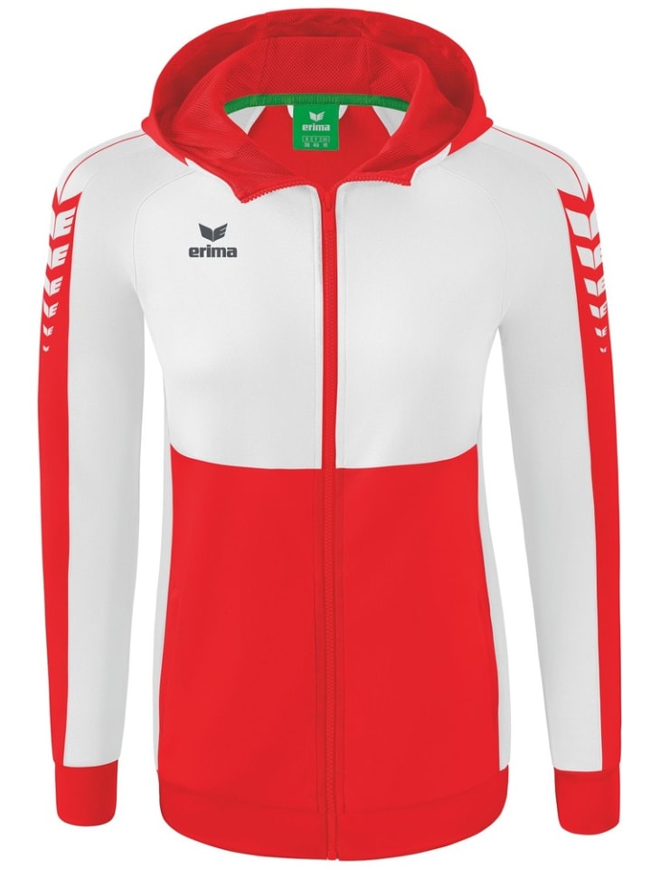 

Тренировочная куртка Six Wings с капюшоном красного цвета erima