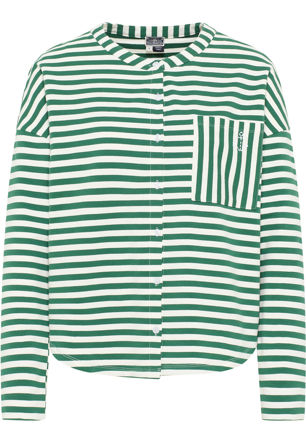 

Толстовка DreiMaster Sweat Jacke, цвет Grün Weiss