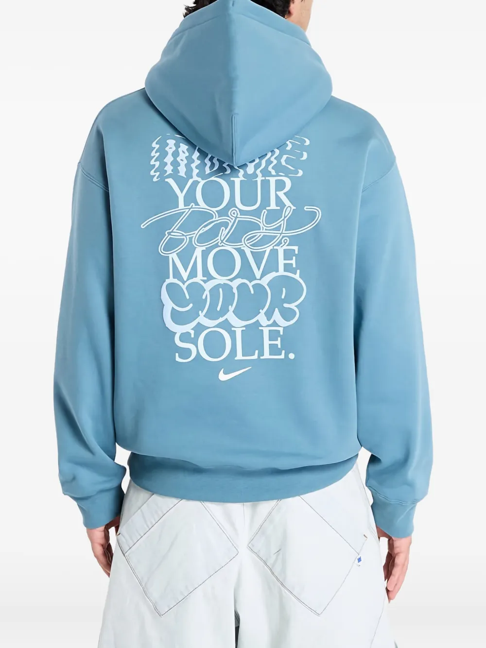 Худи с принтом Nike, синий — фото 2