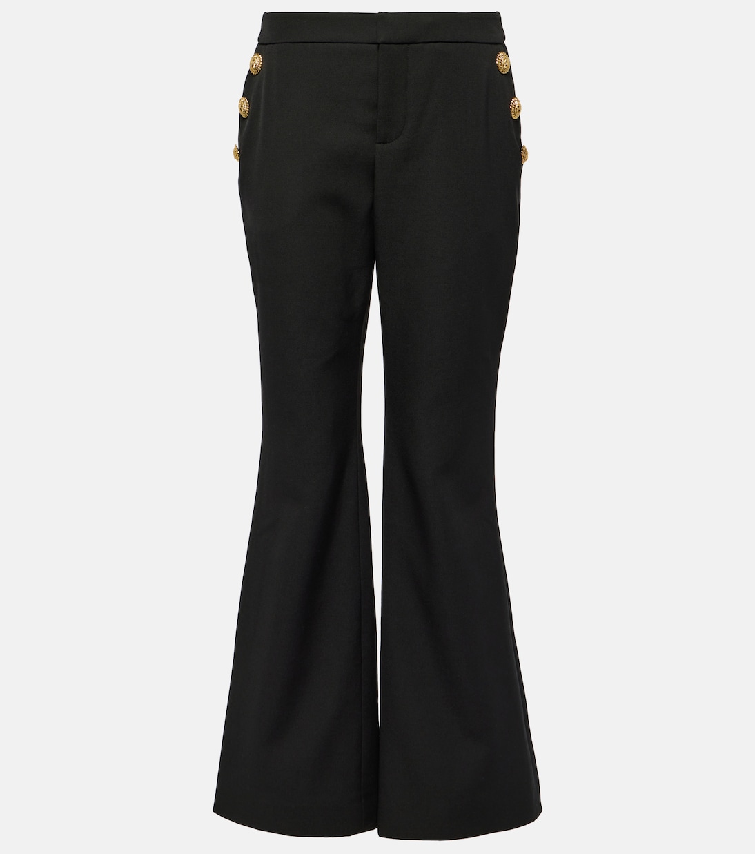 

Расклешенные брюки из натуральной шерсти Balmain, Noir