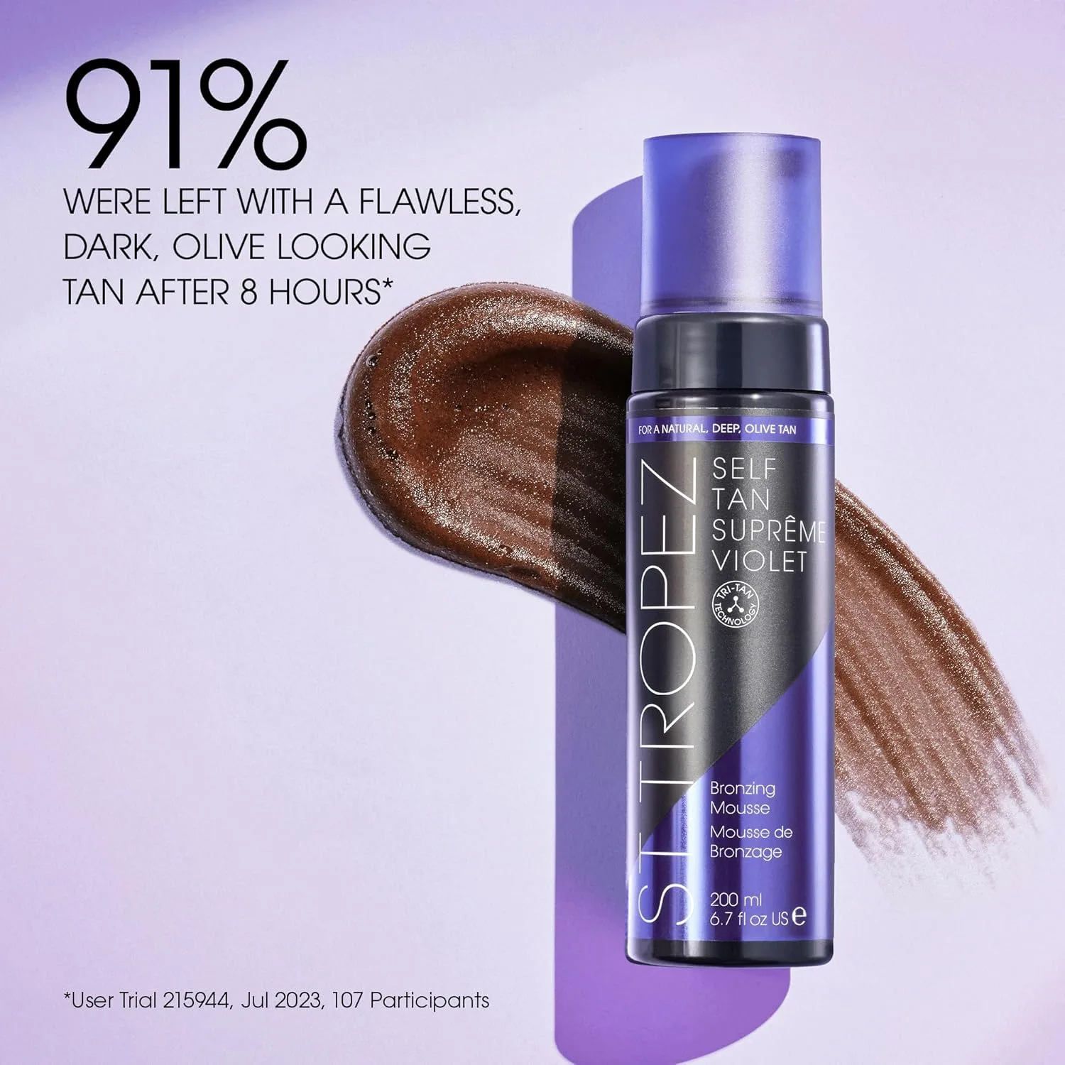 St.Tropez Self Tan Suprême Violet Bronzing Mousse 189.95 г (1 шт.), olive — фото 3