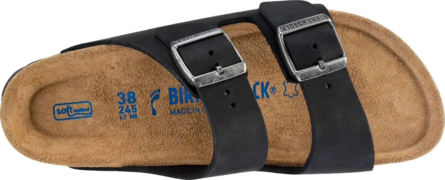 Birkenstock 51061 Взрослый Аризона, унисекс, сабо туфли-лодочки Birko-Flor (обычные), черный — фото 3