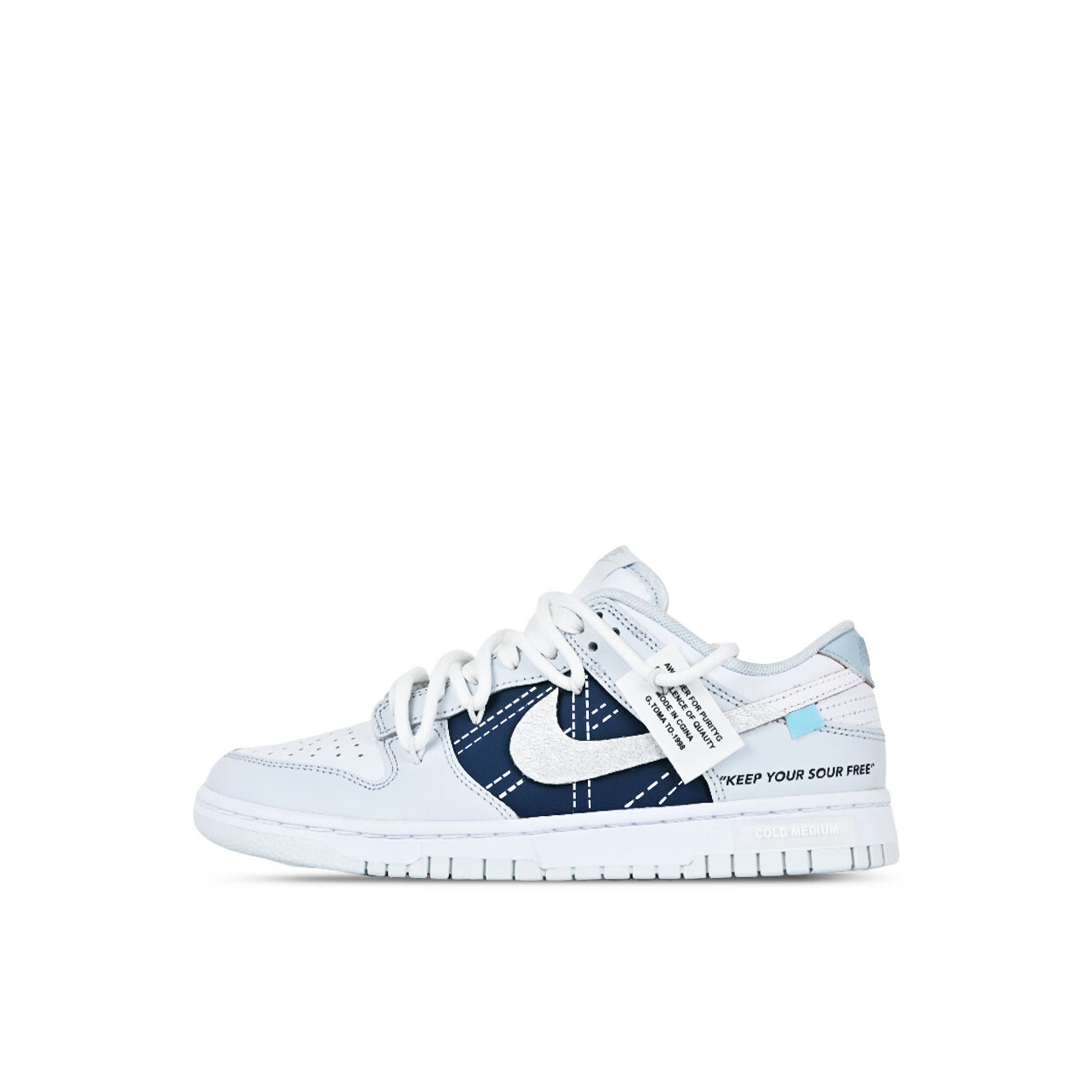 

Кроссовки Nike Dunk Skateboarding Shoes Unisex Low-top Gray, темно-синий