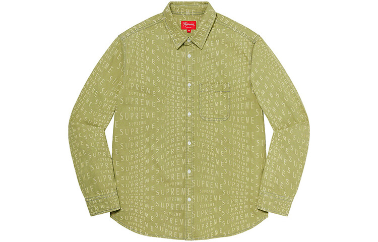 Рубашка Supreme Warp Jacquard Logos, черный — фото 3