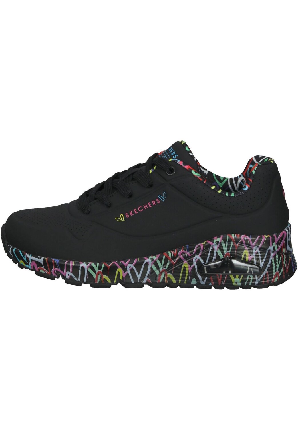 Кроссовки Uno Loving Love, амортизирующие, подошва с принтом, женские SKECHERS, цвет Bbk — фото 2