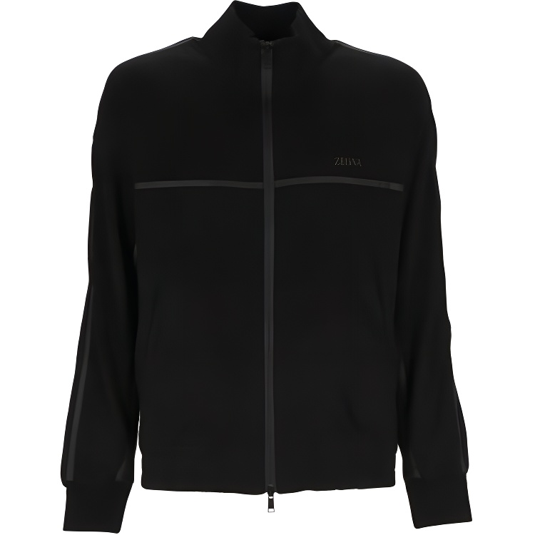 

Zegna Zip Up Long Sleeved Jacket Ermenegildo Zegna, черный