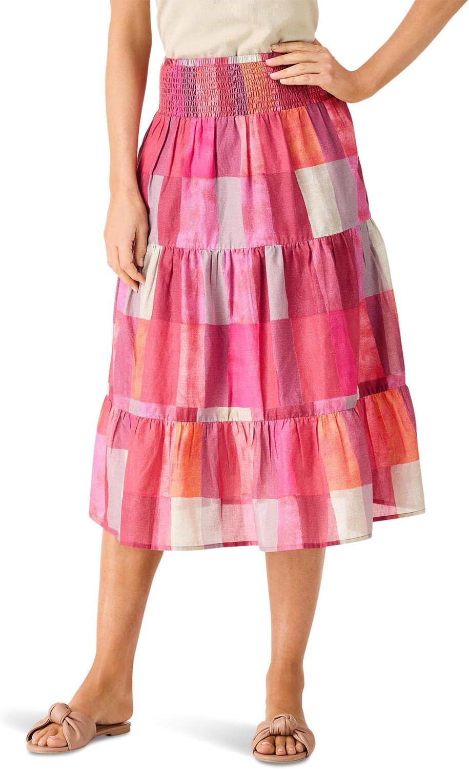 

Юбка NIC+ZOE Sunset Plaid Skirt, цвет Pink Multi