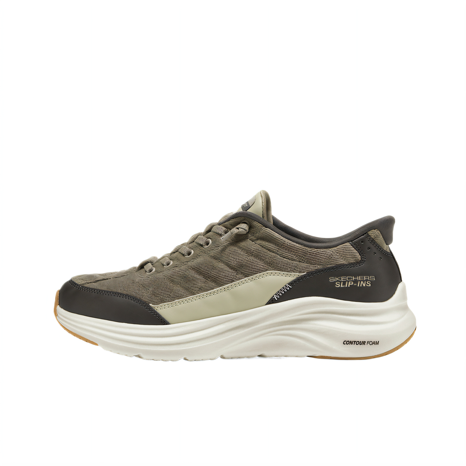

Skechers Повседневные дышащие кроссовки Slip On Casual, мужские, оливково-зеленые