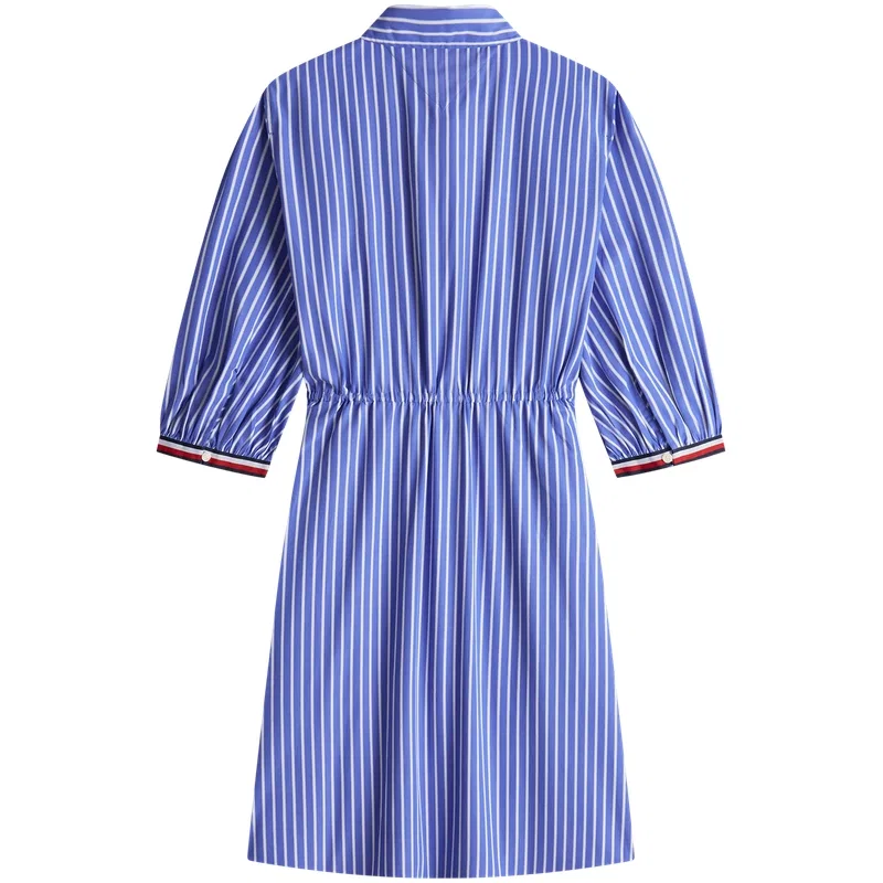 Платье короткий рукав с лацканами Tommy Hilfiger темно-синее — фото 4