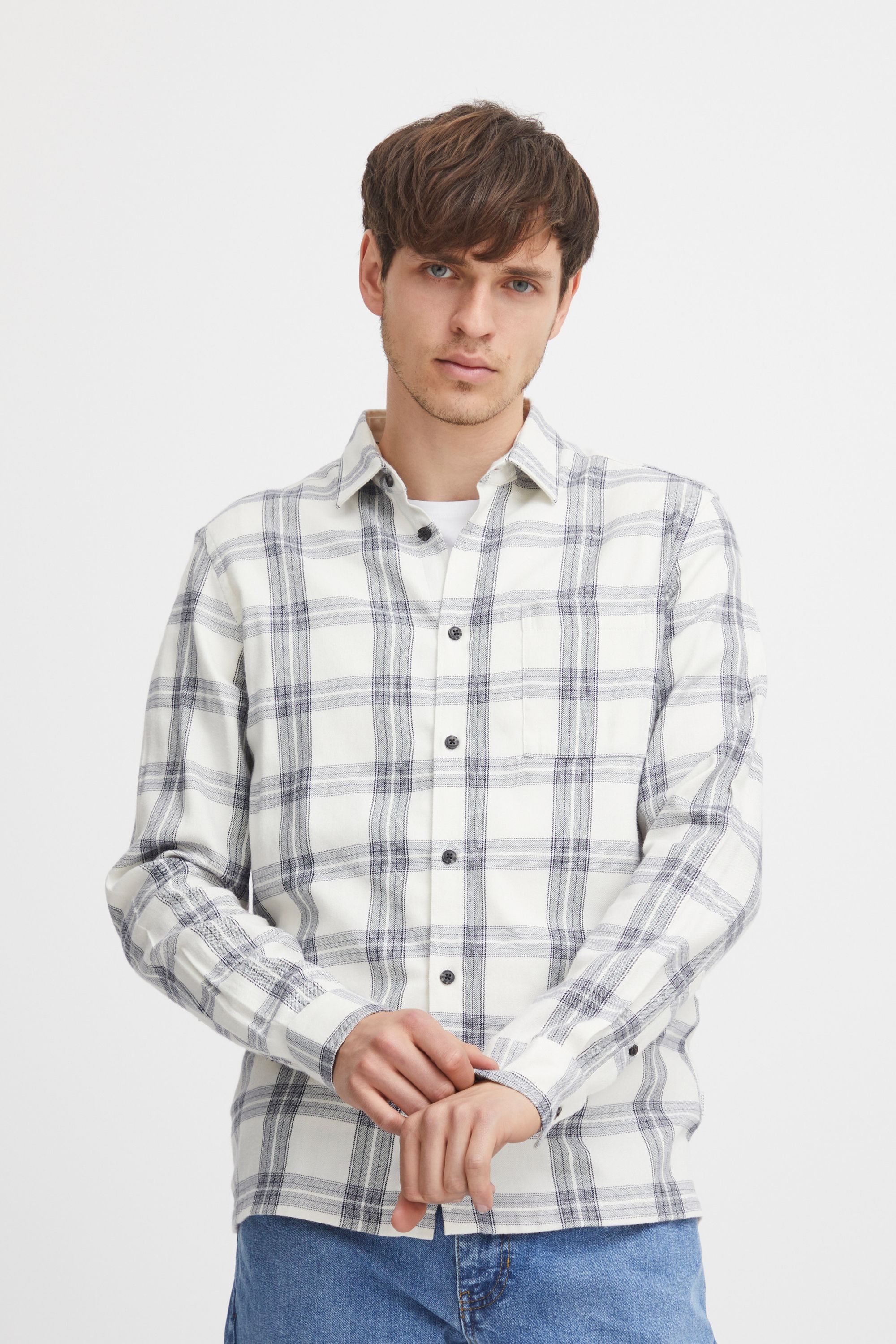 

Рубашка CASUAL FRIDAY Langarm CFAnton LS checked shirt 20504773, синий