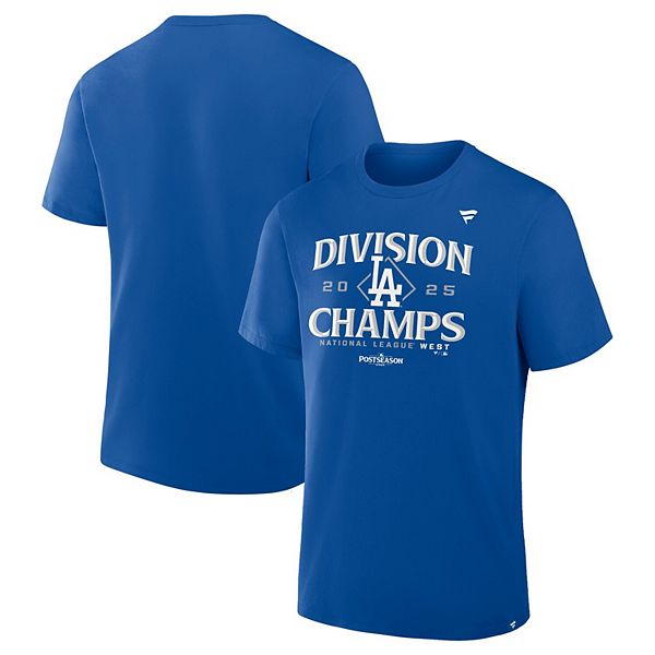 

Мужская футболка los angeles dodgers 2025 nl west division champions Fanatics