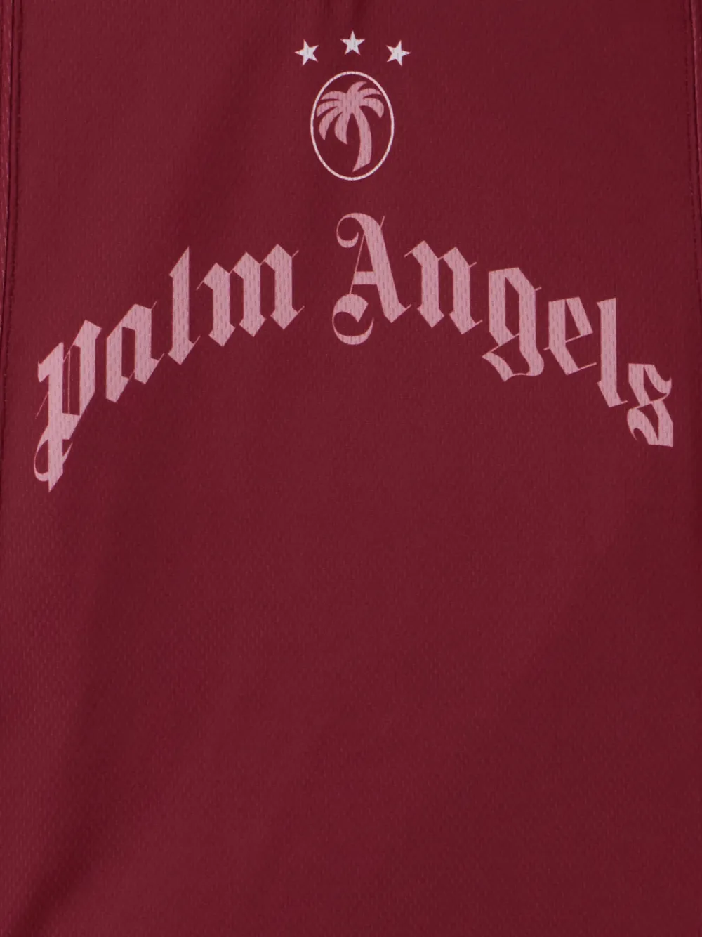 Сетчатая футбольная футболка с логотипом Palm Angels Kids, красный — фото 3