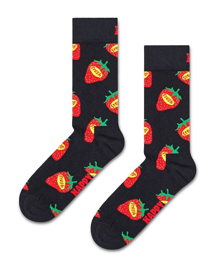 

Носки Happy Socks Strawberry Fresh Crew, черный