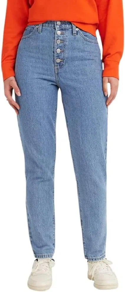 Женские джинсы Levi's Notch High Waisted Mom Jean, цвет Kind Fun, светло-голубой Levi's