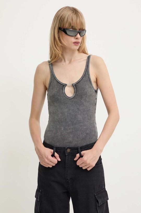 

Боди UFBY-D-OVAL-COTTON-RIB-BODYSUIT Diesel, серый