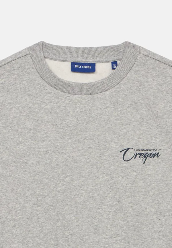 Толстовка osjceres alan reg crew Only & Sons Junior, Light Grey Melange — фото 3