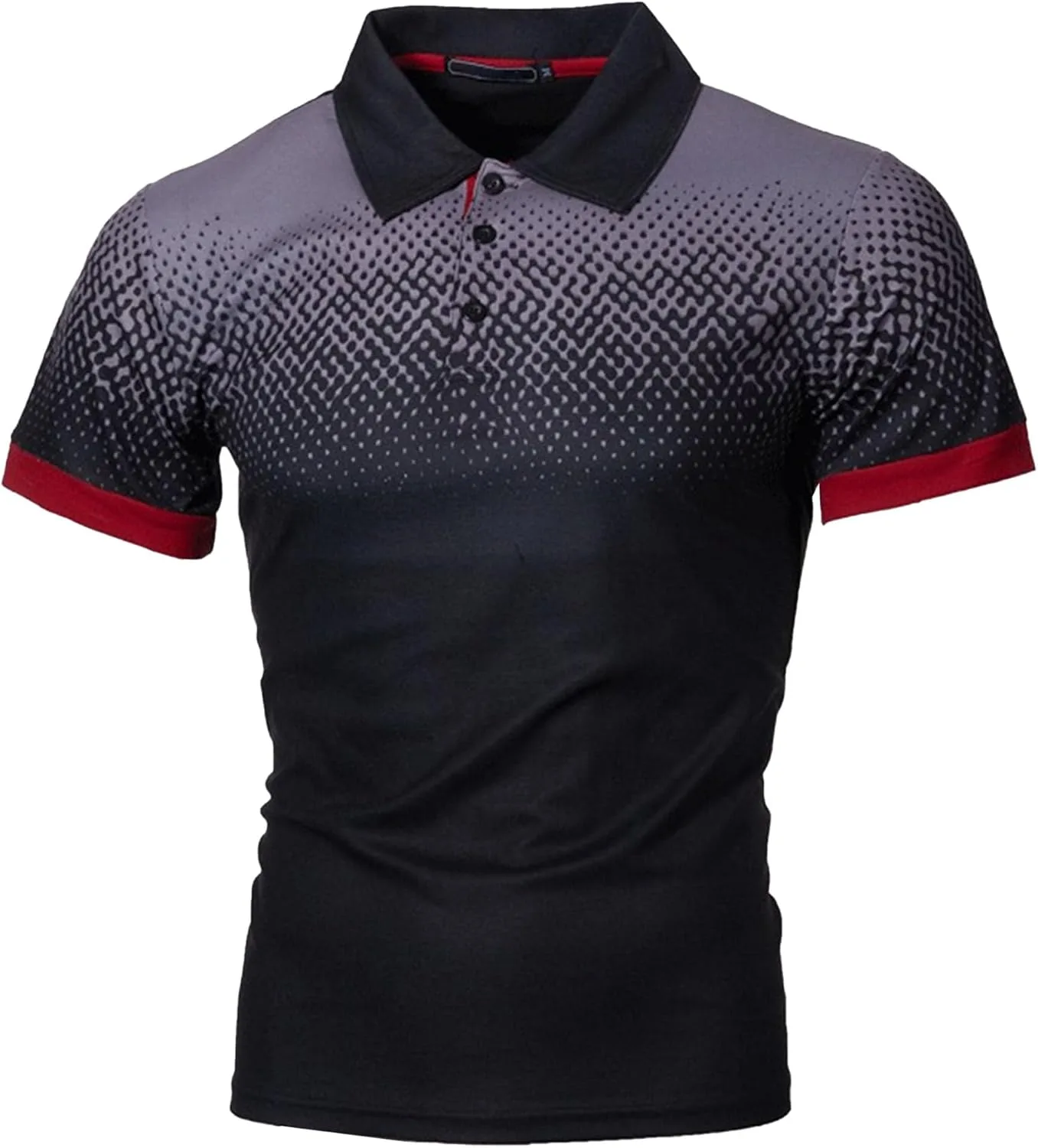

Мужская поло с градиентным принтом для гольфа, влагоотводящая