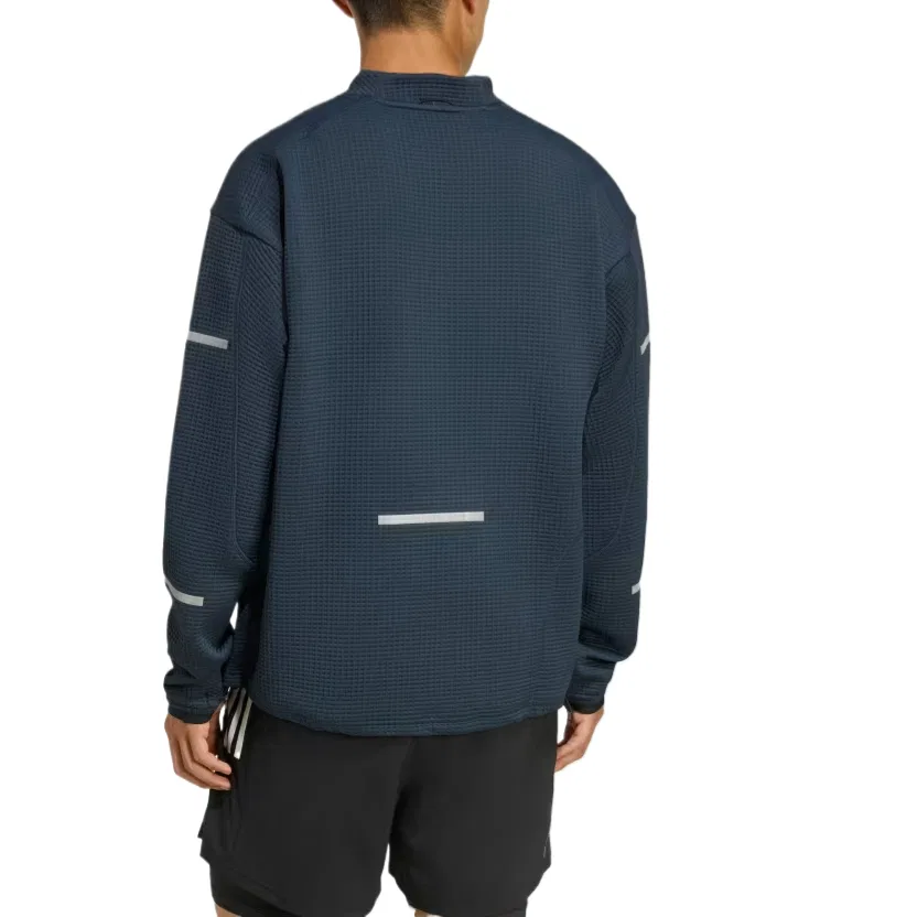 Толстовка с круглым вырезом Adi365 Running CLIMAWARM+ Adidas, Black — фото 3
