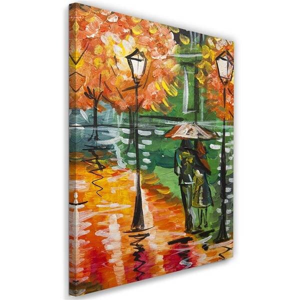 

Фрески Feeby Paar Herbst Regen wie gemalt, красочный