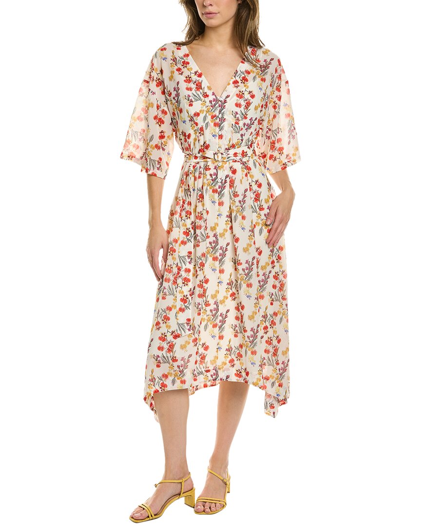 

Платье миди Marchesa Notte Leilani, красный