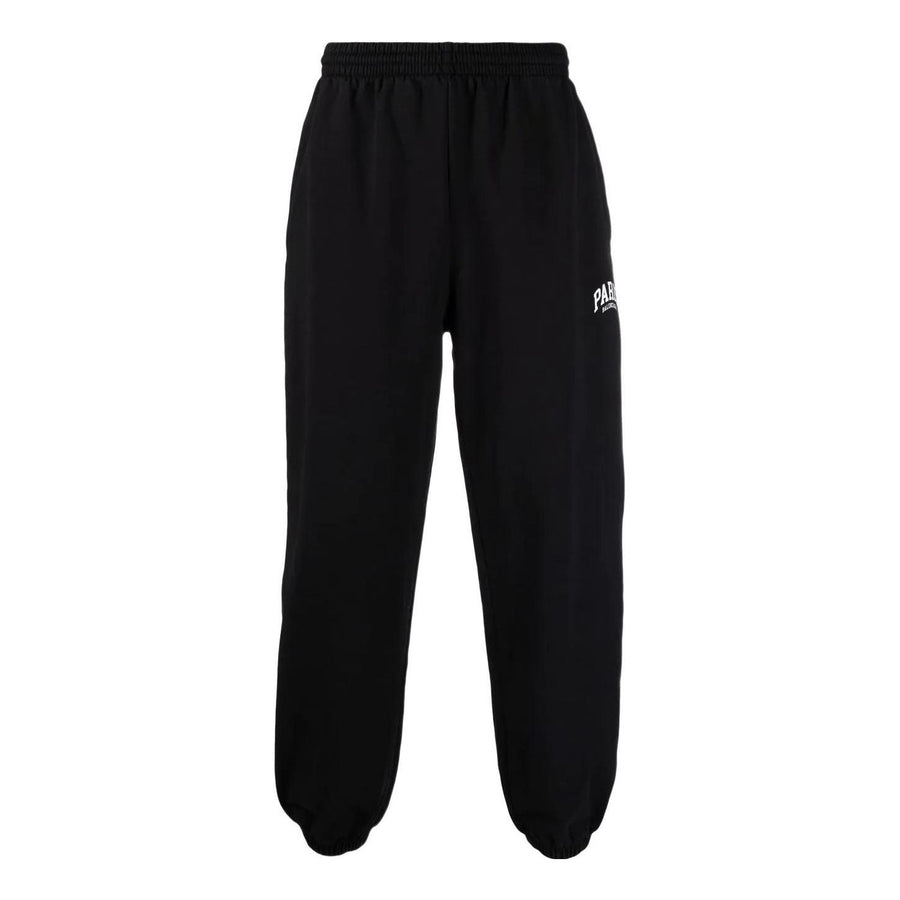

Спортивные брюки Balenciaga Paris Logo Stretched Knee Sweatpants 'Black White', черный