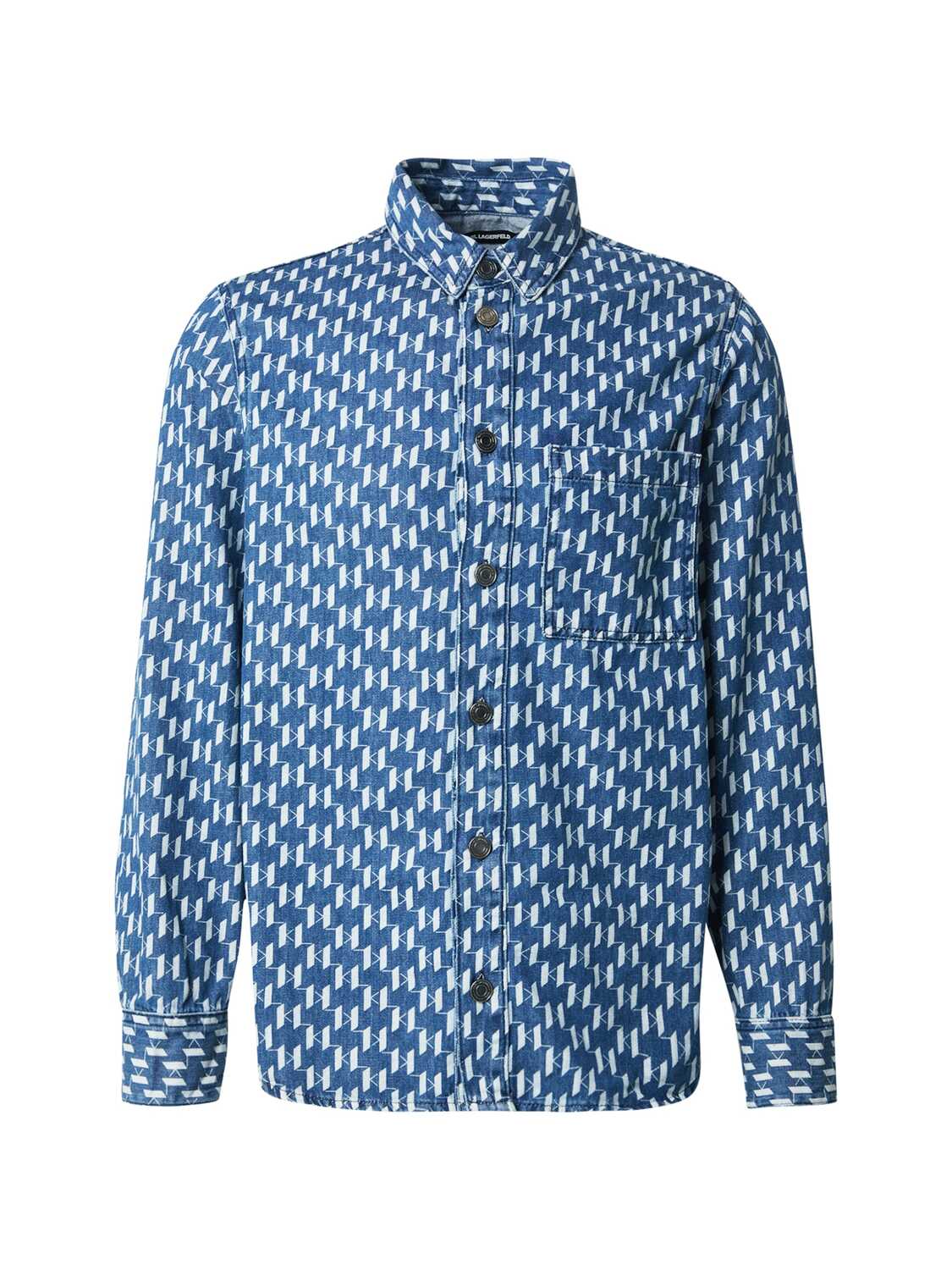 

Karl Lagerfeld Рубашка на пуговицах Regular fit в синем дениме