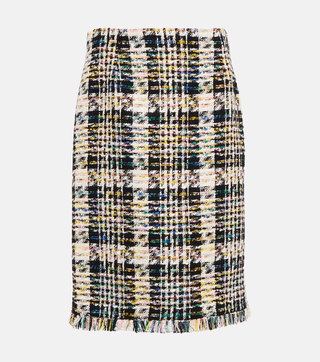 

Юбка миди из твида с добавлением хлопка Oscar de la Renta, Black Multi
