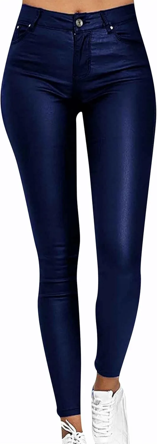 

GORIFE женские леггинсы из искусственной кожи High Waist