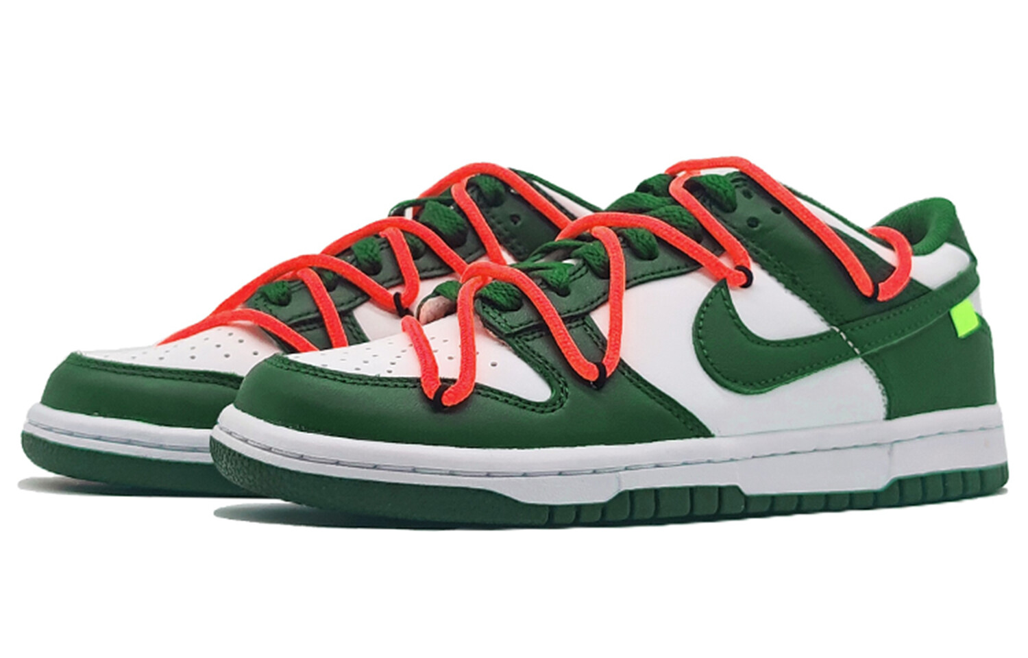 Кроссовки Nike Dunk Skateboarding Shoes Unisex Low-top Green/White, цвет San Remo Green — фото 3