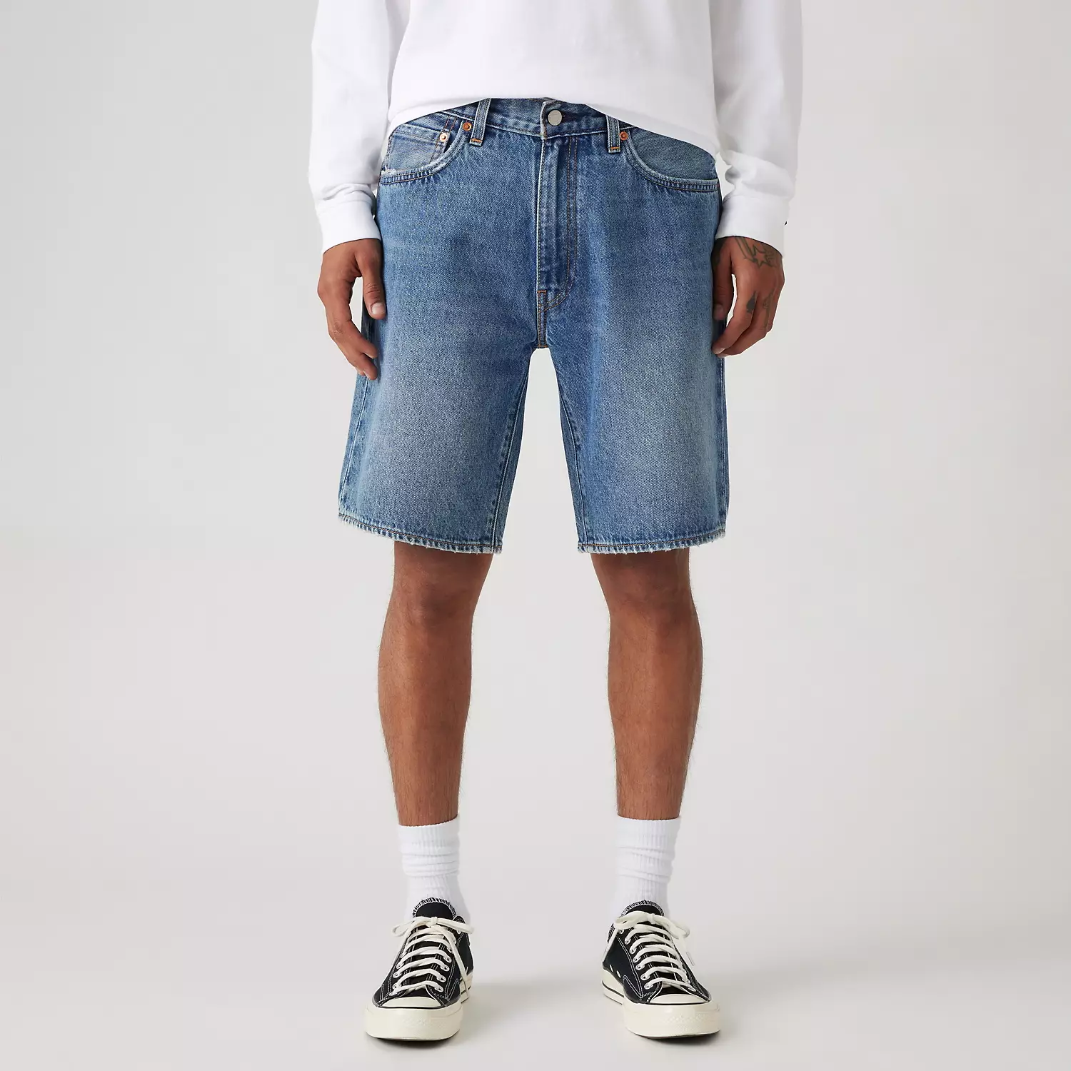 454 Мужские шорты свободного покроя 10 дюймов Levi's, цвет My Frequency - Medium Wash — фото 2