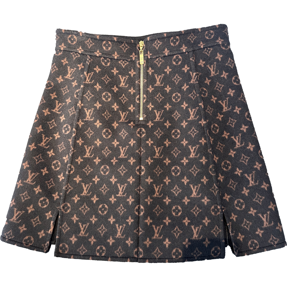 LOUIS VUITTON Повседневная короткая юбка Women's Brown — фото 4