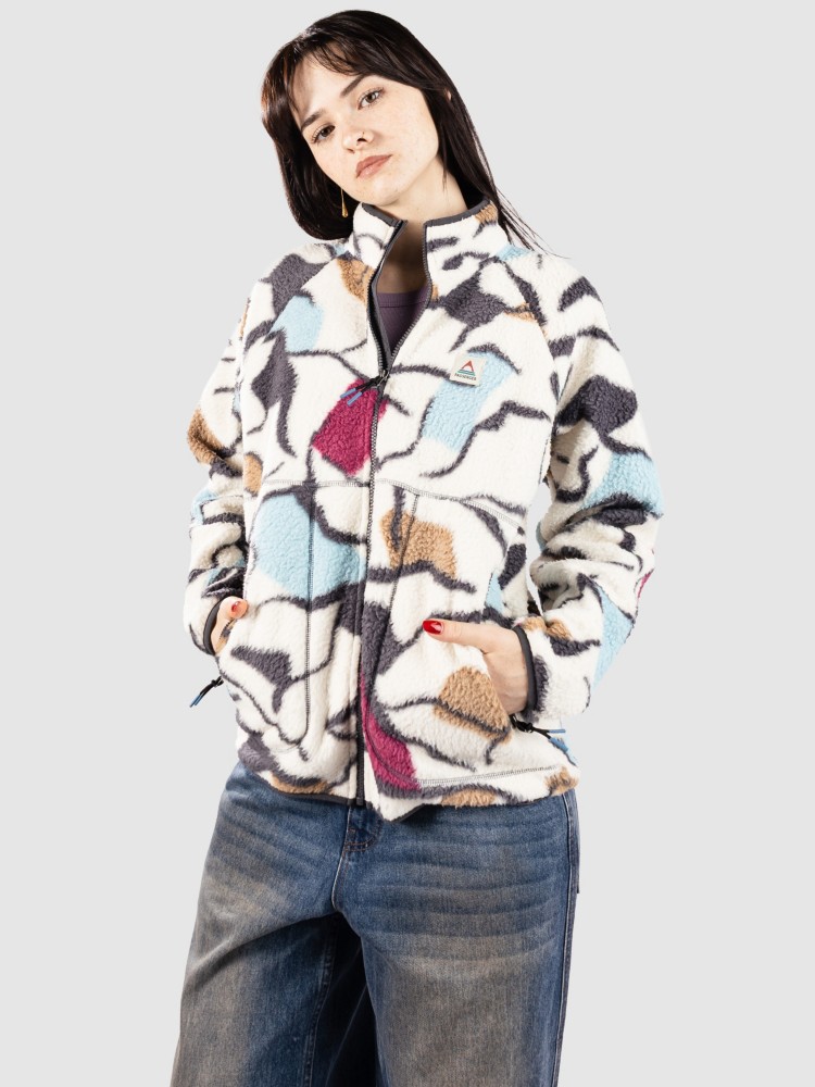 

Спортивная куртка Passenger Fairbanks 2.0 Full Zip Recycled Sherpa Fleecejacke, abstract trails off white